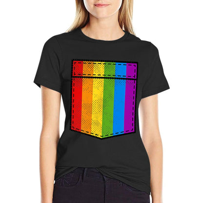 Gay Pride Rainbow Pocket LGBT Pride  Eco-friendly Material T-Shirt