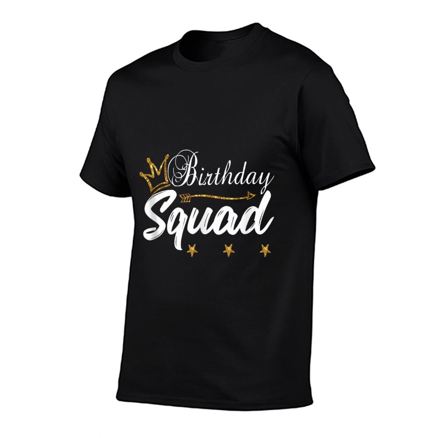 Birthday Squad Gold Crown White B-Day for Women  Polyester Blend T-Shirt