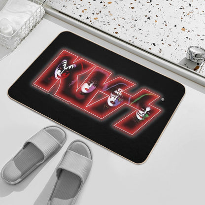 Kiss Band Logo Design  Pet-Safe Bath Mat