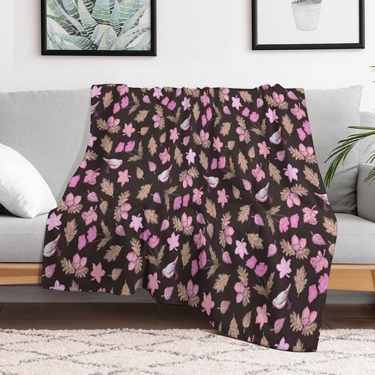 Folk Autumn Mauve Multi-functional Throw Blanket