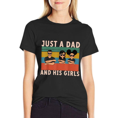 Just A Dad And His Girl Daddy Father's Day 2024  Lightweight T-Shirt