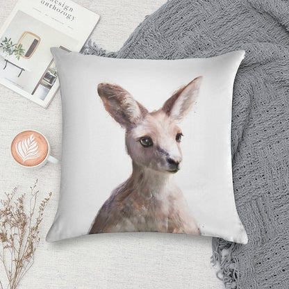 Little Kangaroo Soft Skin-Friendly Throw Pillow