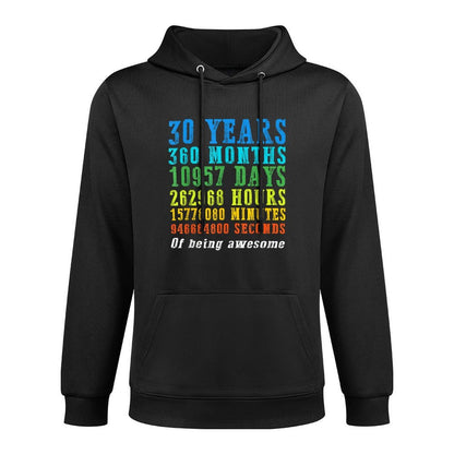 30 YEARS 360 MONTHS Happy Bday 30th Birthday Countdown All-Day Comfort Hoodie