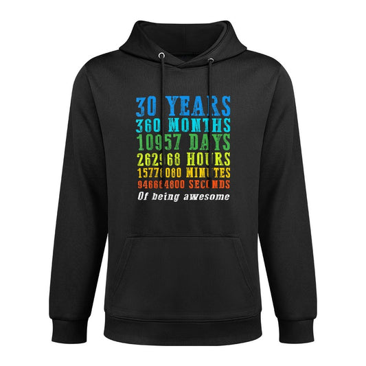 30 YEARS 360 MONTHS Happy Bday 30th Birthday Countdown All-Day Comfort Hoodie