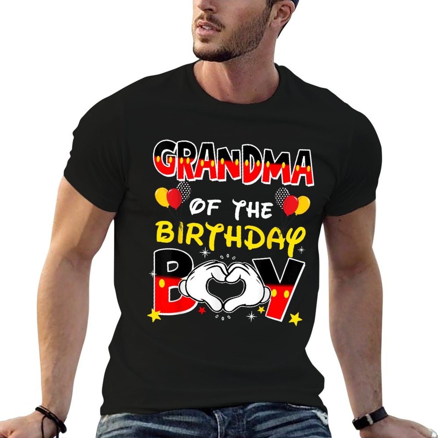 Grandma Of The Birthday Boy Family Party Decor Matching  Soft T-Shirt