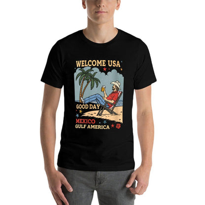 Womens Retro Vintage Mexico Gulf America USA American America  Lightweight T-Shirt