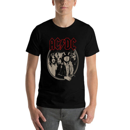 ACDC - Framed - Unisex-Adults & Kids - Black - Small - - Classic Fit - Rock Music Fans  Slim-fit Cut T-Shirt