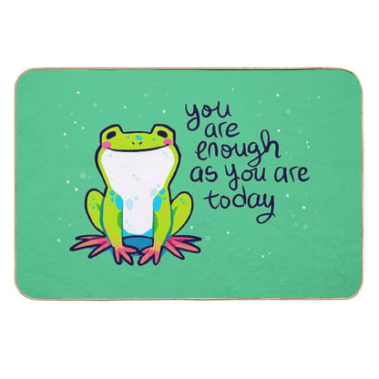 You Are Enough As You Are Today Tree Frog  Rapid-Drying Bath Mat
