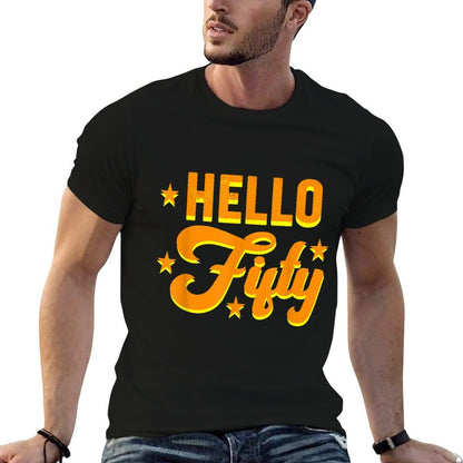 Hello Fifty Happy 50th Birthday 50 Year Old 1969  Soft T-Shirt