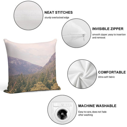 Yosemite Forest Soft High-Density Material Throw Pillow