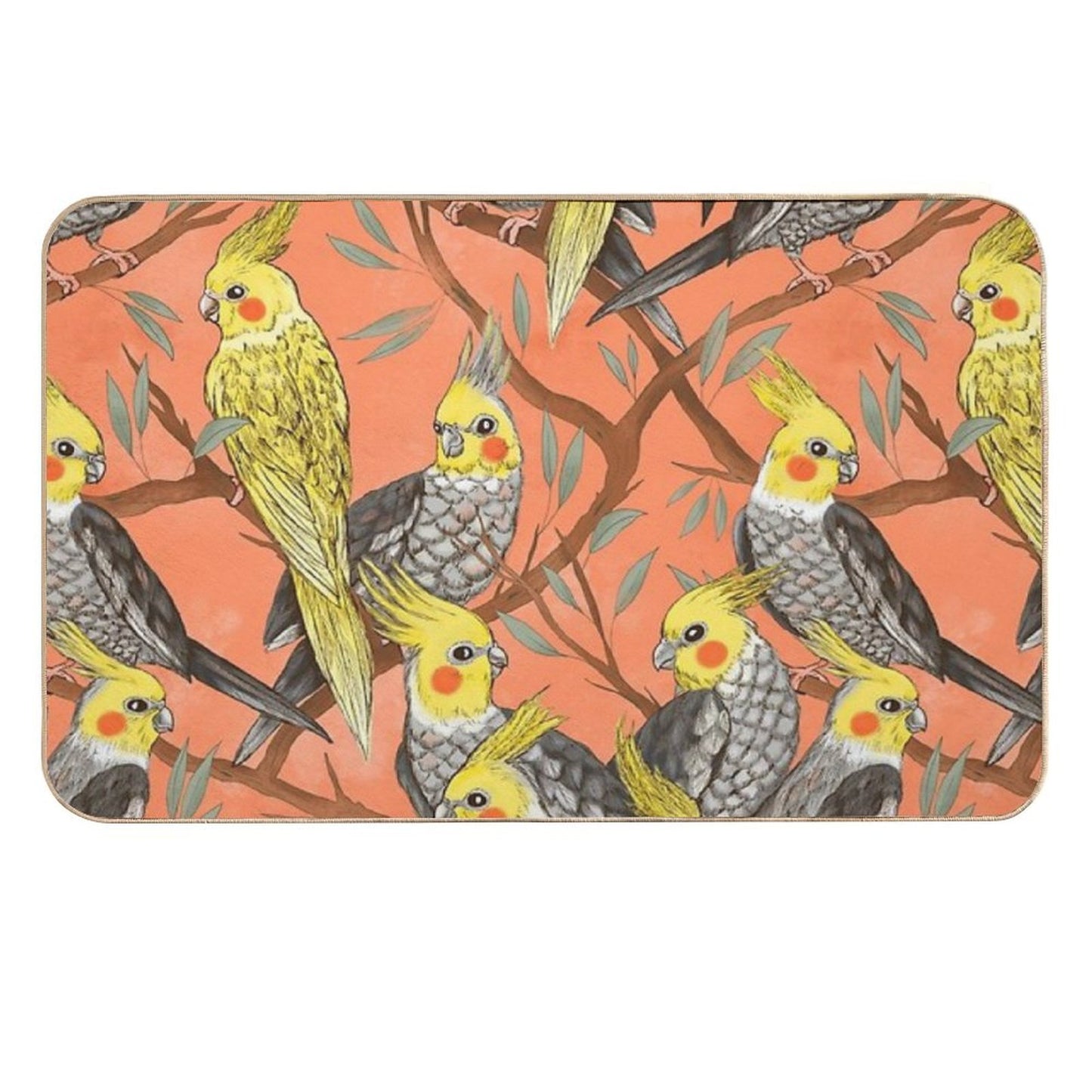 Cockatiel Fun  Long-Lasting Bath Mat