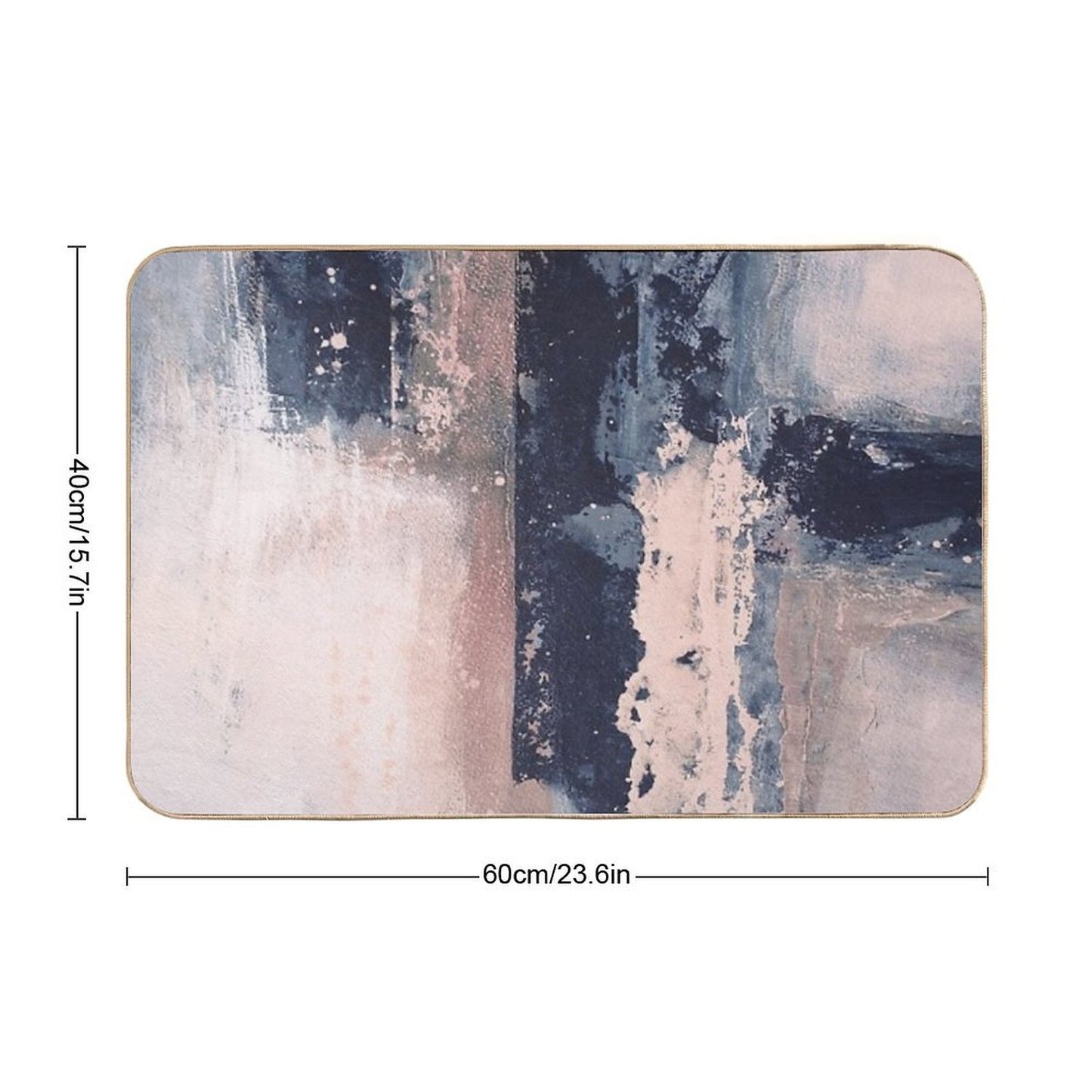 Horizontal Pink Navy  Multi-Purpose Bath Mat