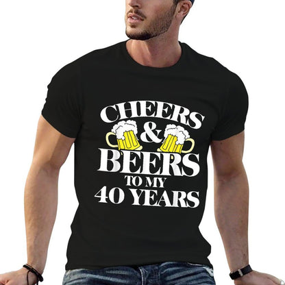 Cheers And Beers to My 40 Years Shirt 40th Birthday T-shirt  Oversized Silhouette T-Shirt