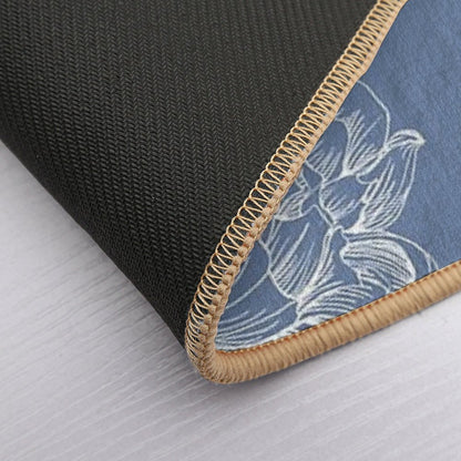 Cool Summer Floral Pattern  Fade-Resistant Bath Mat