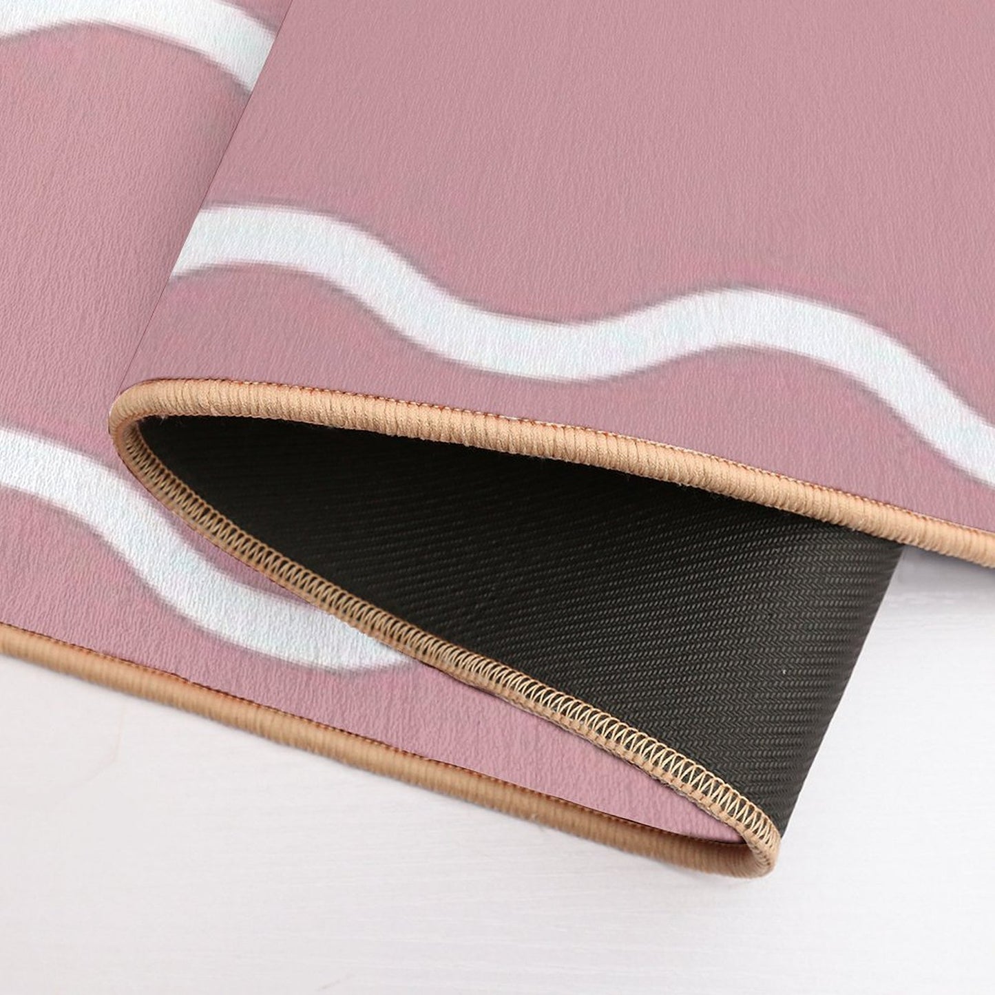 Wavy Lines  Easy Maintenance Bath Mat