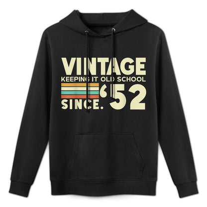 70th Birthday T Shirt Keeping It Old School Since 1952 Colorfast Hoodie