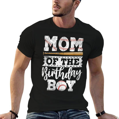 Mom Of The Birthday Boy Baseball Baller Kids  Polyester Blend T-Shirt