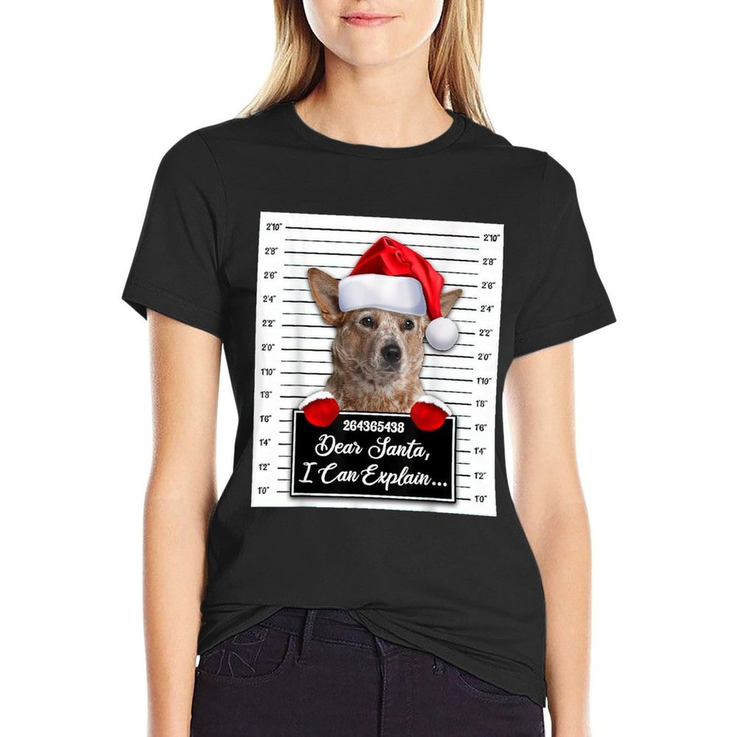 Dear Santa I Can Explain Funny Christmas RED Heeler Xmas  Breathable T-Shirt