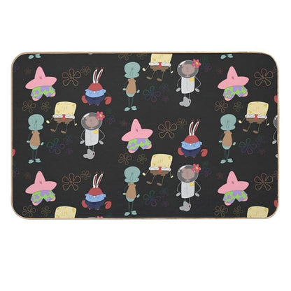 Spongebob Characters  High-Traffic Bath Mat