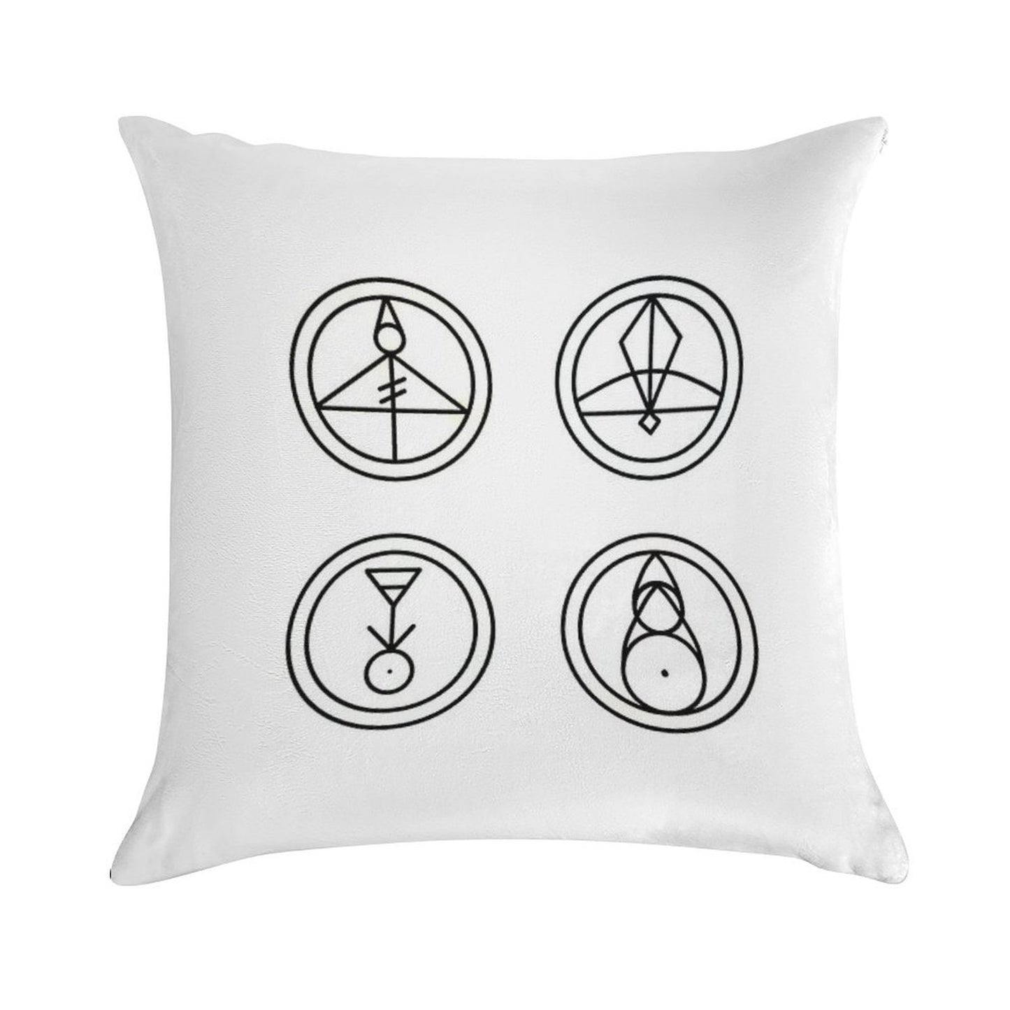 Luz's Glyphs Soft Durable Construction Throw Pillow
