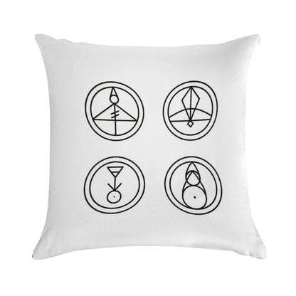 Luz's Glyphs Soft Durable Construction Throw Pillow