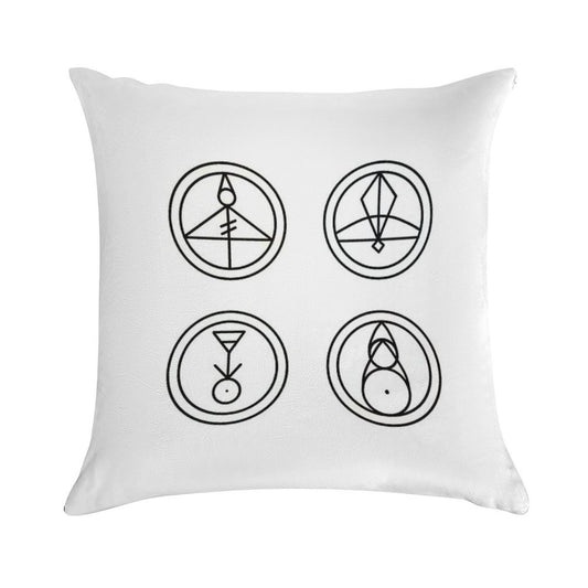 Luz's Glyphs Soft Durable Construction Throw Pillow