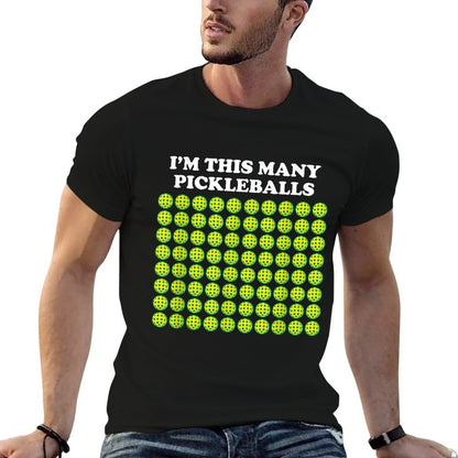 I'm This Many Pickleballs Paddleball Lover 80th Birthday  Odor-resistant T-Shirt
