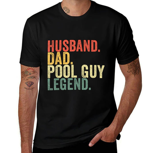 Funny Swimming Husband Dad Pool Guy Legend Vintage  Vintage-inspired T-Shirt