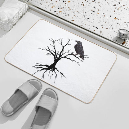 Good Omen, Bad Omen Raven  Multi-Purpose Bath Mat