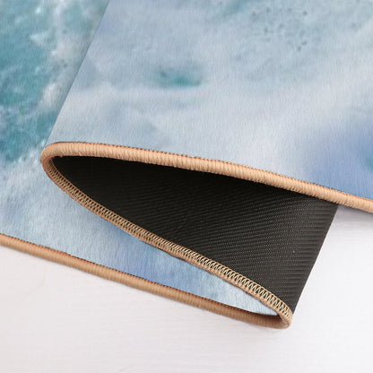 Blue Ocean Waves  Anti-Trip Bath Mat