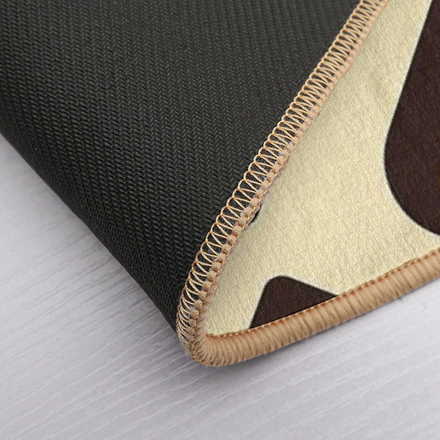 Mid-Century Modern Orange And Brown Tear Drop  Absorbent Bath Mat