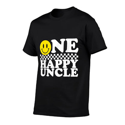 One Happy Dude Uncle 1st Birthday Family Matching  Cotton T-Shirt