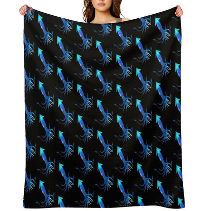 Astral Giant Squid Machine-washable Throw Blanket