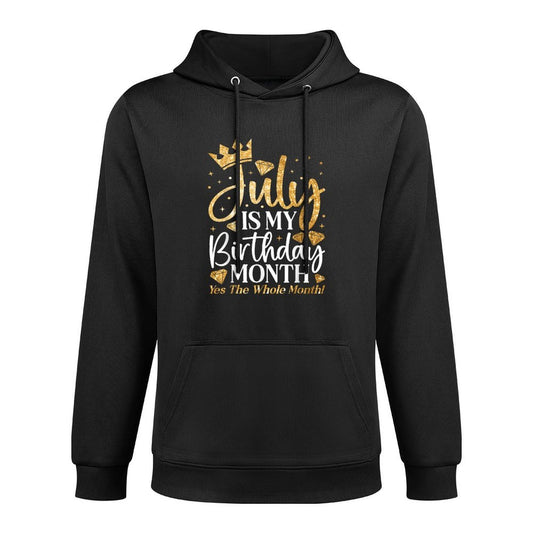 July Is My Birthday Yes The Whole Month July Queen Birthday Shrink-Resistant Hoodie
