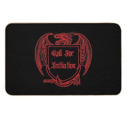 Roll for Initiative (Red Crest)  Long-Lasting Bath Mat