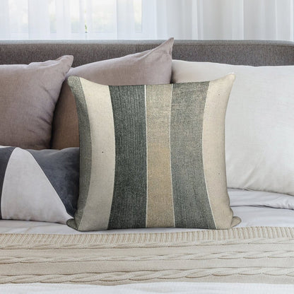 Classic Stripes Grey And Tan Design Pattern A Line Dress Classic Home Decor Stripes Soft Shrink-Resistant Throw Pillow