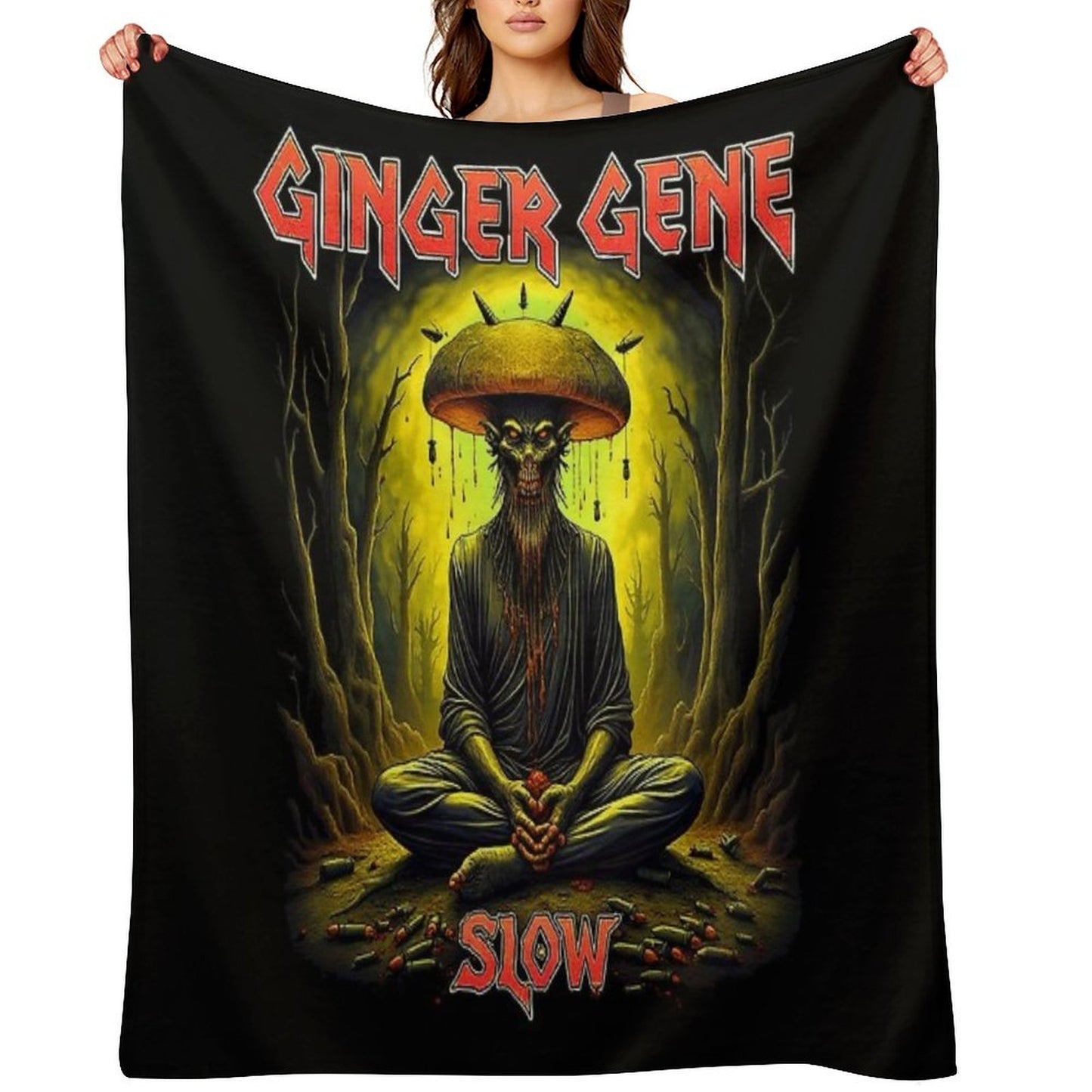 Ginger Gene - Slow Maiden Plush Throw Blanket
