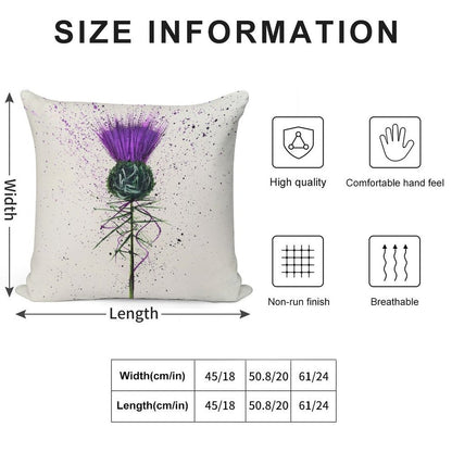 Purple Thistle Elegant Style Soft Ultra-Soft Texture Throw Pillow