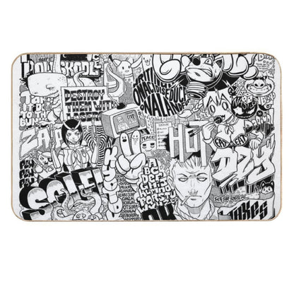 DzyMess No.9 Death & Taxes  Anti-Trip Bath Mat