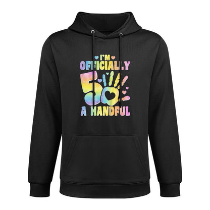Im A Handful 5 Years Old - 5th Birthday Party Kids Pilling-Resistant Hoodie