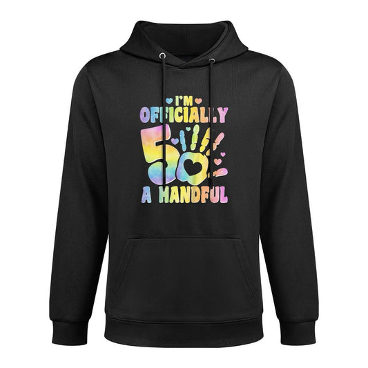Im A Handful 5 Years Old - 5th Birthday Party Kids Pilling-Resistant Hoodie