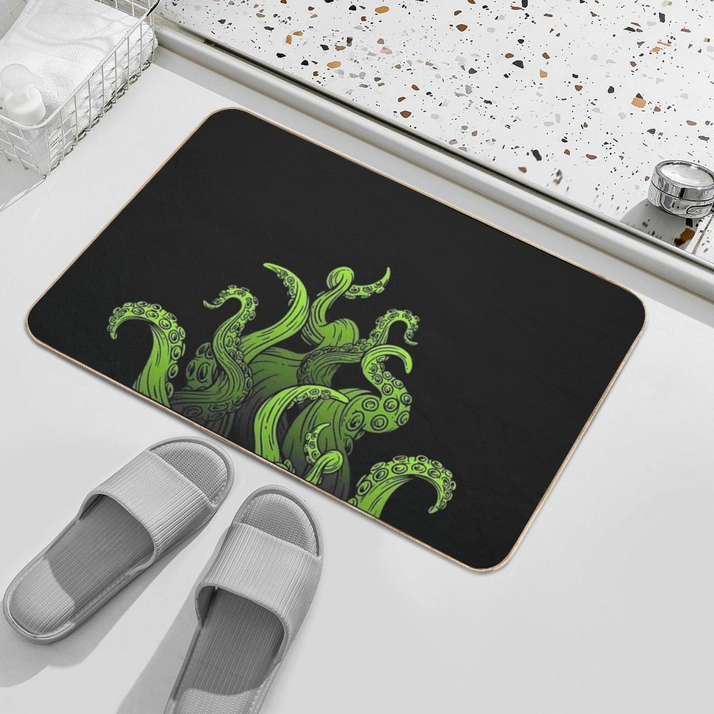 Tentacles Up  Repositionable Bath Mat