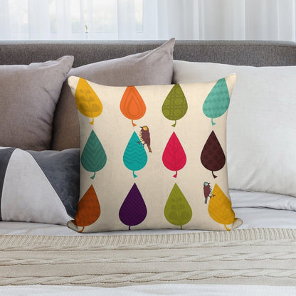 Leaves Soft Reinforced Edging Throw Pillow