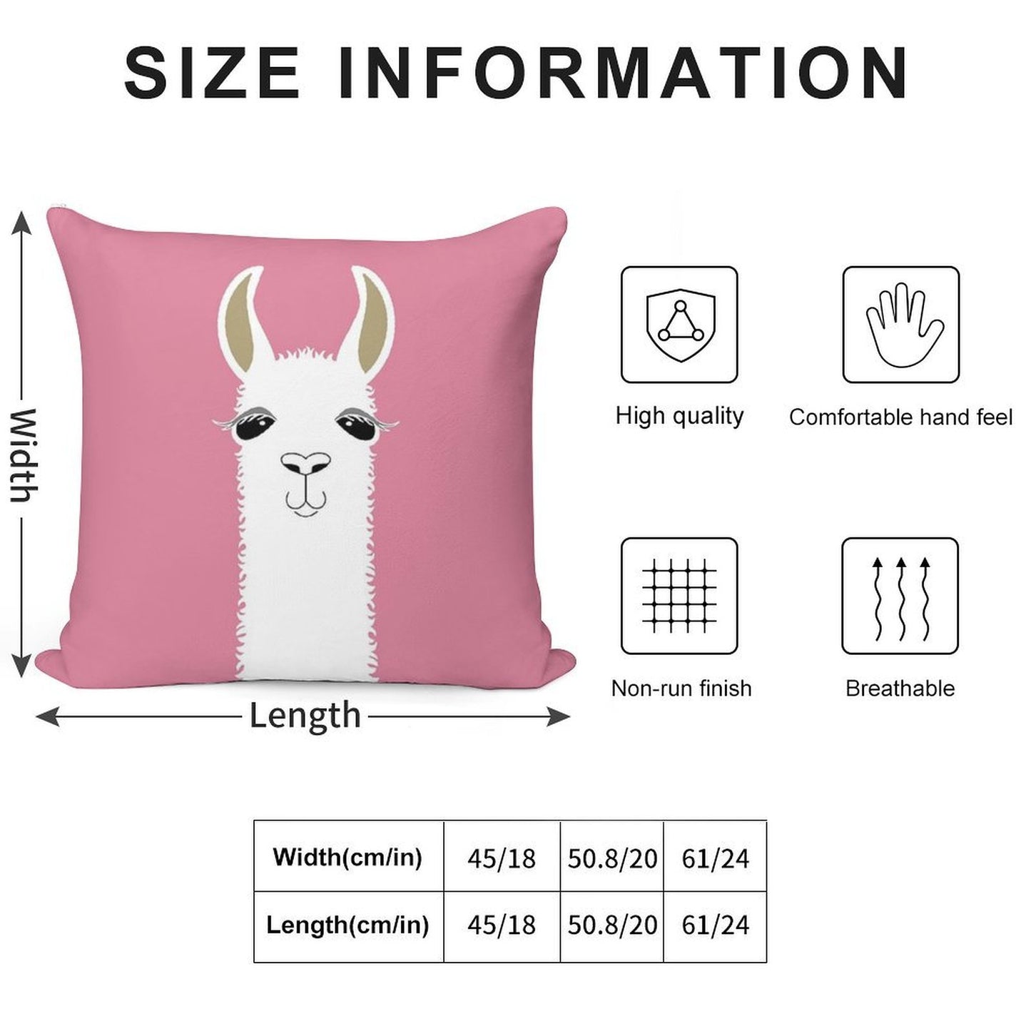 LLAMA PORTRAIT #5 Soft Style Accent Throw Pillow