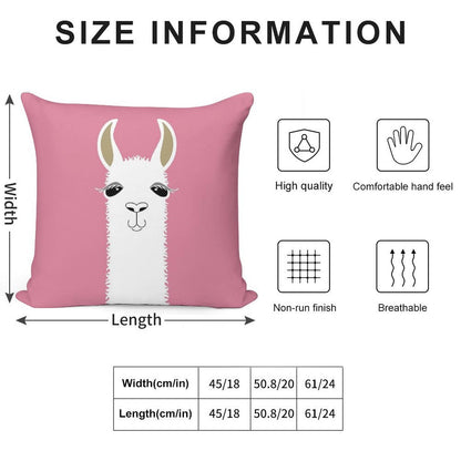 LLAMA PORTRAIT #5 Soft Style Accent Throw Pillow