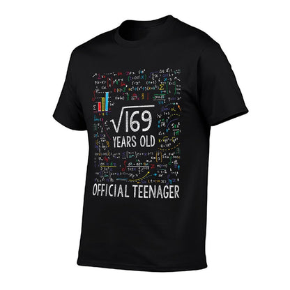 Square Root Of 169 13 Years Old Officialnager Birthday  Rolled Sleeves T-Shirt