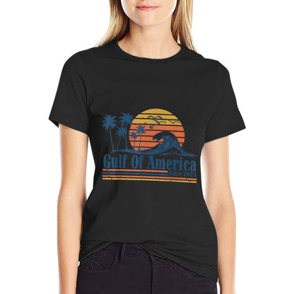 Retro Gulf Of USA America 2025 American Flag Gulf Mexico Classic T-Shirt