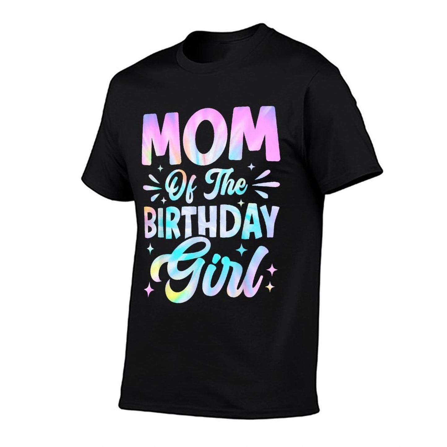 Mom Of The Birthday Girl Tie Dye Party Family Mommy  Moisture-wicking T-Shirt