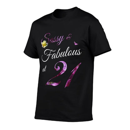 21 Year Old Sassy & Fabulous Floral 2001 21st Birthday Gift  Versatile T-Shirt