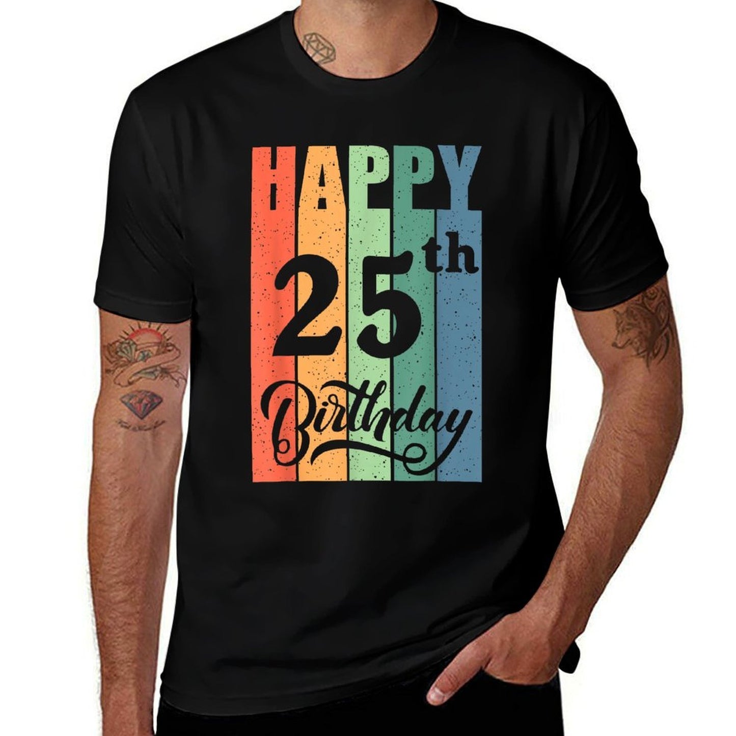Retro Birthday Gift for 25 Years Old Happy 25th Birthday  Affordable Price T-Shirt